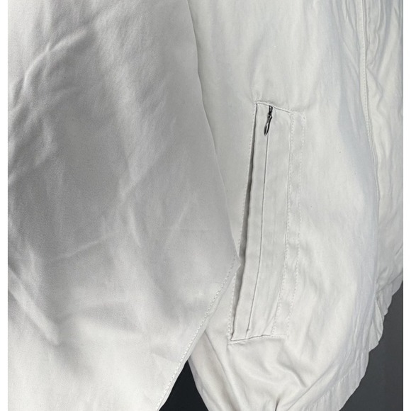 Vintage 90s London Fog Bomber Jacket Windbreaker Men XL Beige Tan Pockets Preppy - Picture 7 of 11